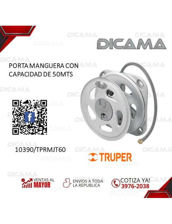 PORTA MANGUERA CON CAPACIDAD DE 50MTS