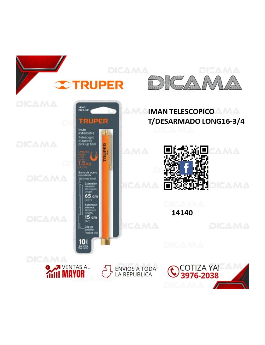 IMAN TELESCOPICO T/DESARMADO LONG16-3/4