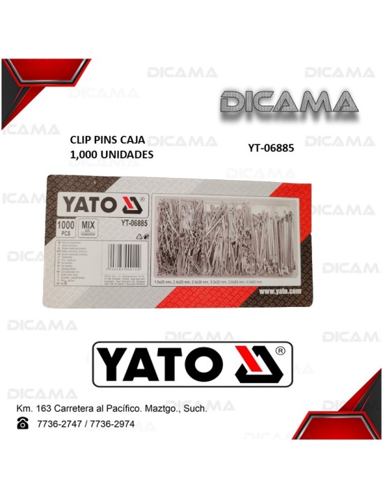 CLIP PINS CAJA 1000 UNIDADES