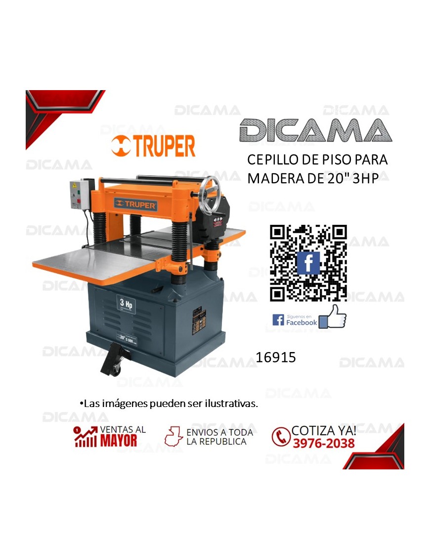 CEPILLADORA DE PISO PARA MADERA DE 20" 3HP
