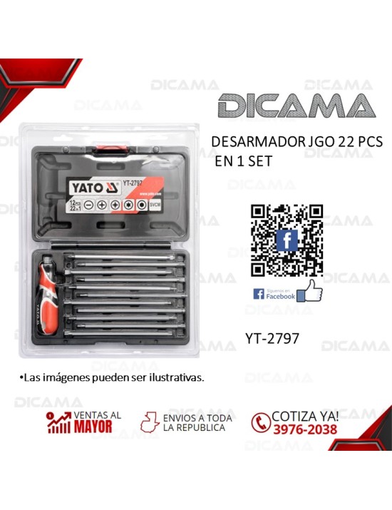 DESARMADOR JGO 22 PCS EN 1 SET