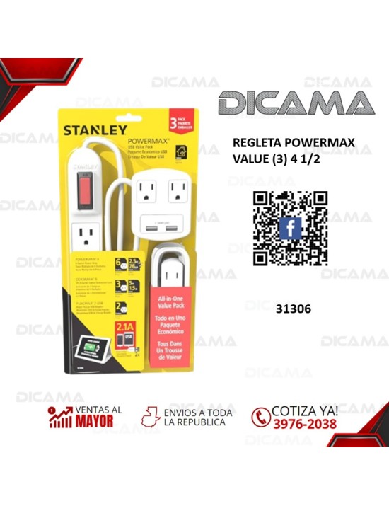 REGLETA POWERMAX VALUE (3) 4 1/2