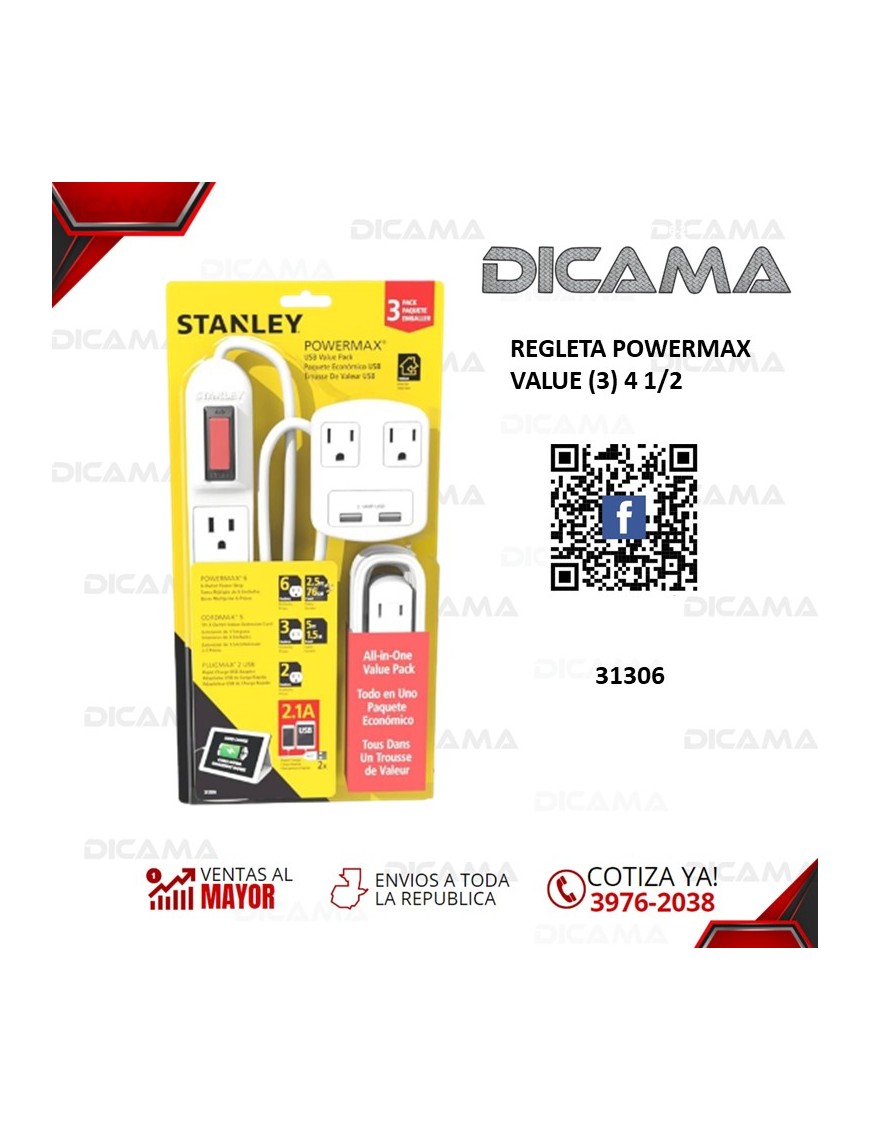 REGLETA POWERMAX VALUE (3) 4 1/2