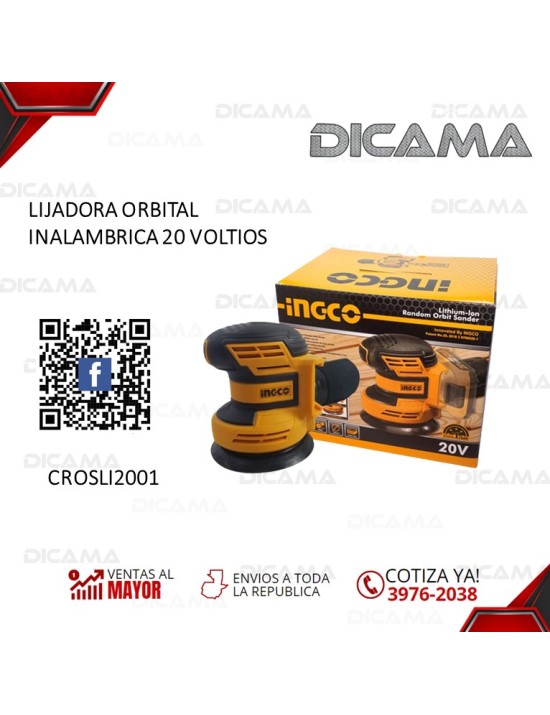 LIJADORA ORBITAL INALAMBRICA 20 VOLTIOS