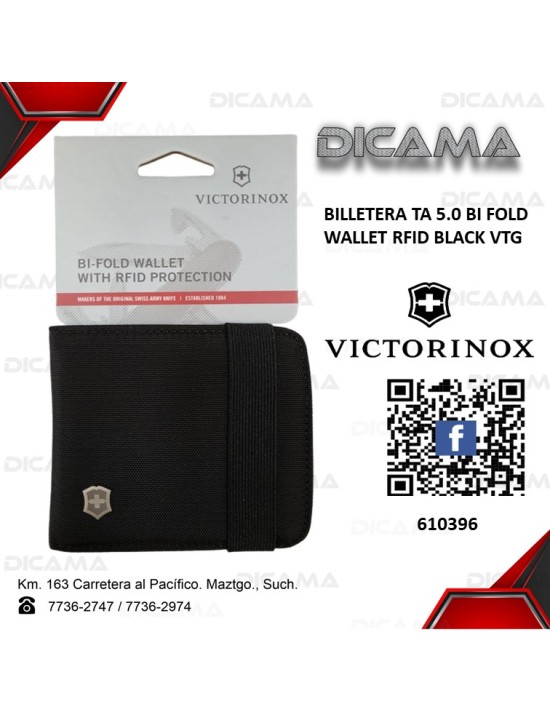 BILLETERA TA 5.0 BI FOLD WALLET RFID BLACK VTG