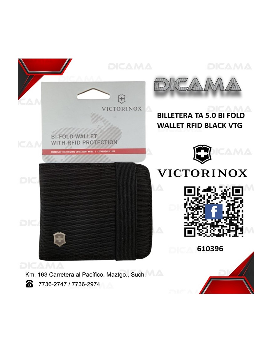 BILLETERA TA 5.0 BI FOLD WALLET RFID BLACK VTG