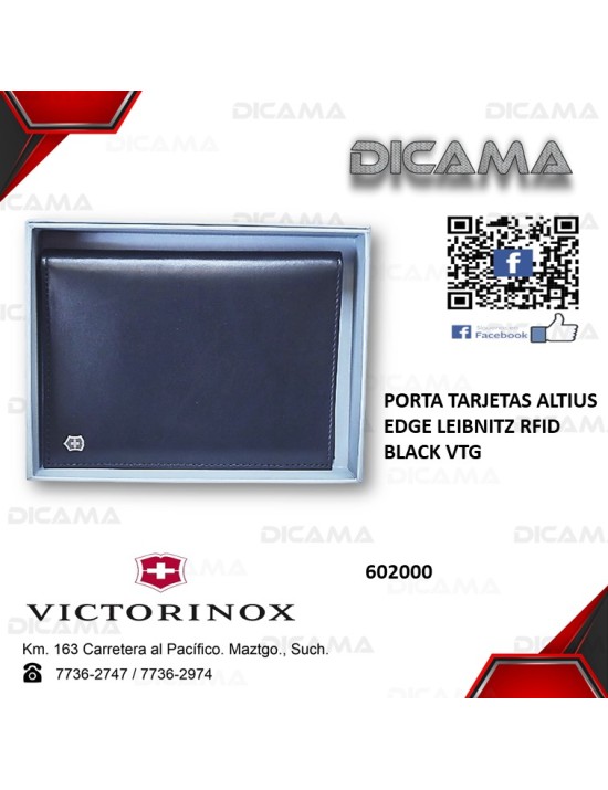 PORTA TARJETAS ALTIUS EDGE LEIBNITZ RFID BLACK VTG