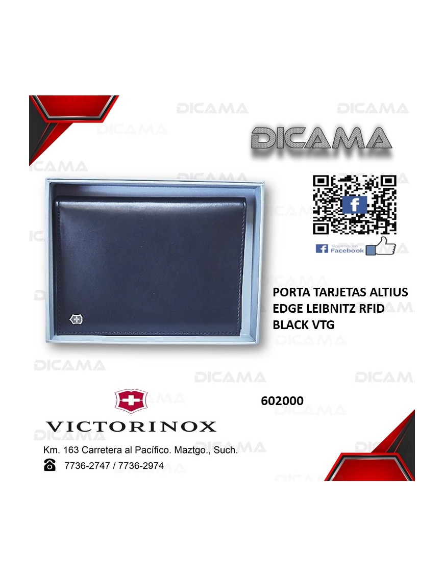 PORTA TARJETAS ALTIUS EDGE LEIBNITZ RFID BLACK VTG