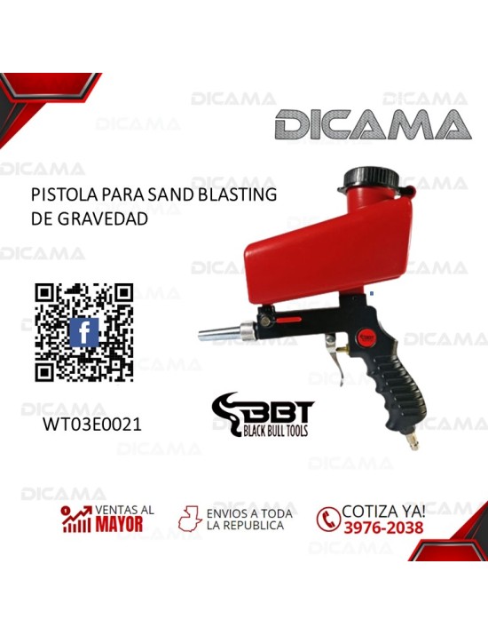 PISTOLA PARA SAND BLASTING DE GRAVEDAD