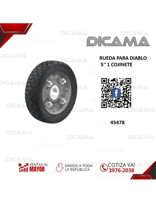 RUEDA PARA DIABLO 5" 1 COJINETE