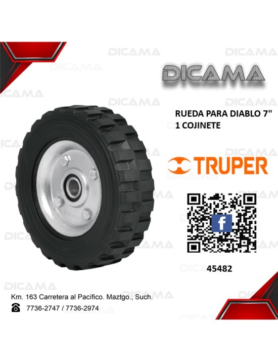 RUEDA 7" PARA DIABLO 1 COJINETE