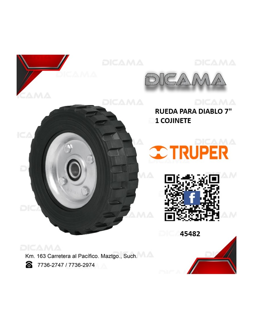 RUEDA 7" PARA DIABLO 1 COJINETE