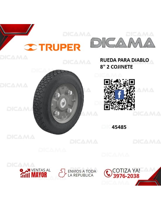 RUEDA PARA DIABLO 8" 2 COJINETE