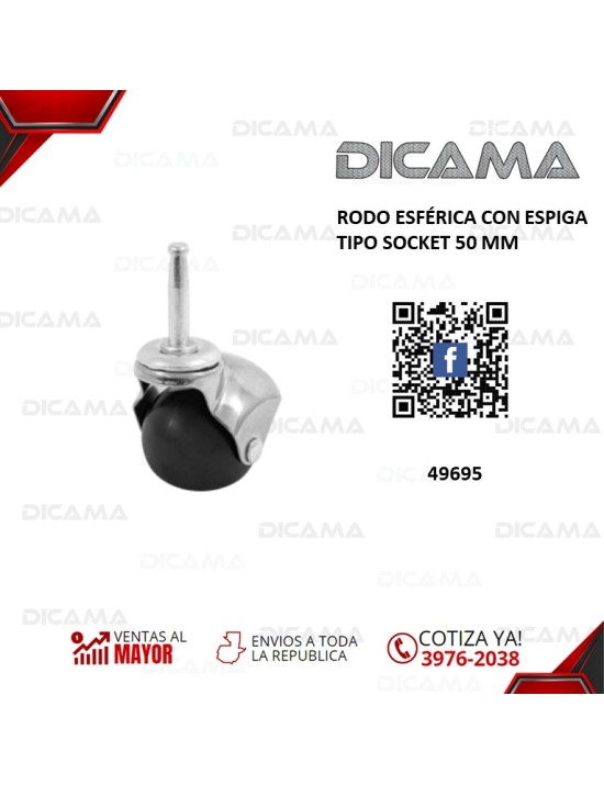 RODO 50 MM ESFERICA CON ESPIGA TIPO SOCKET