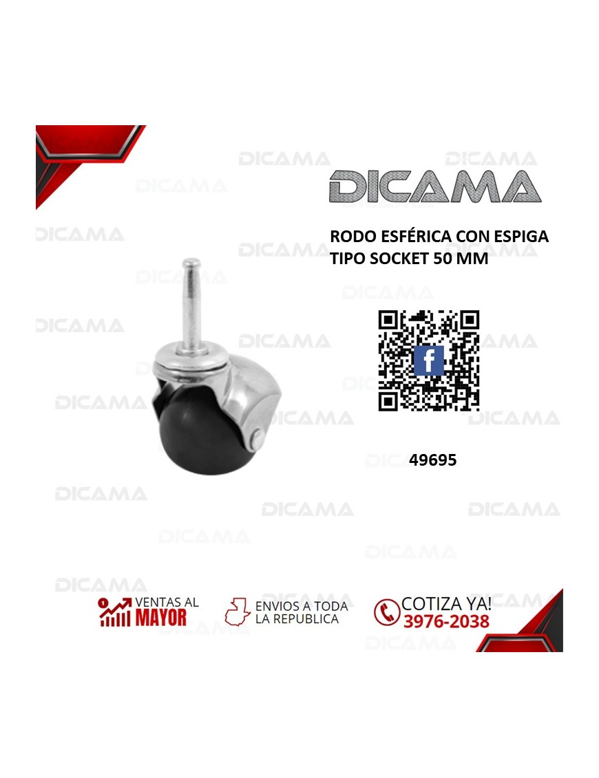 RODO 50 MM ESFERICA CON ESPIGA TIPO SOCKET