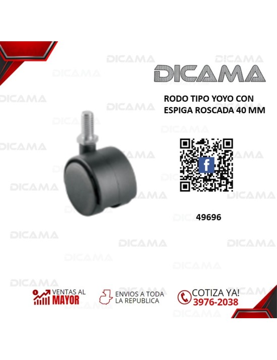 RODO 40 MM TIPO YOYO CON ESPIGA ROSCADA