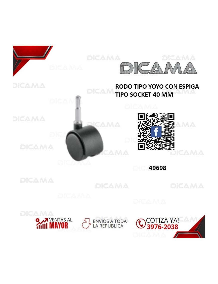 RODO 40 MM TIPO YOYO CON ESPIGA TIPO SOCKET