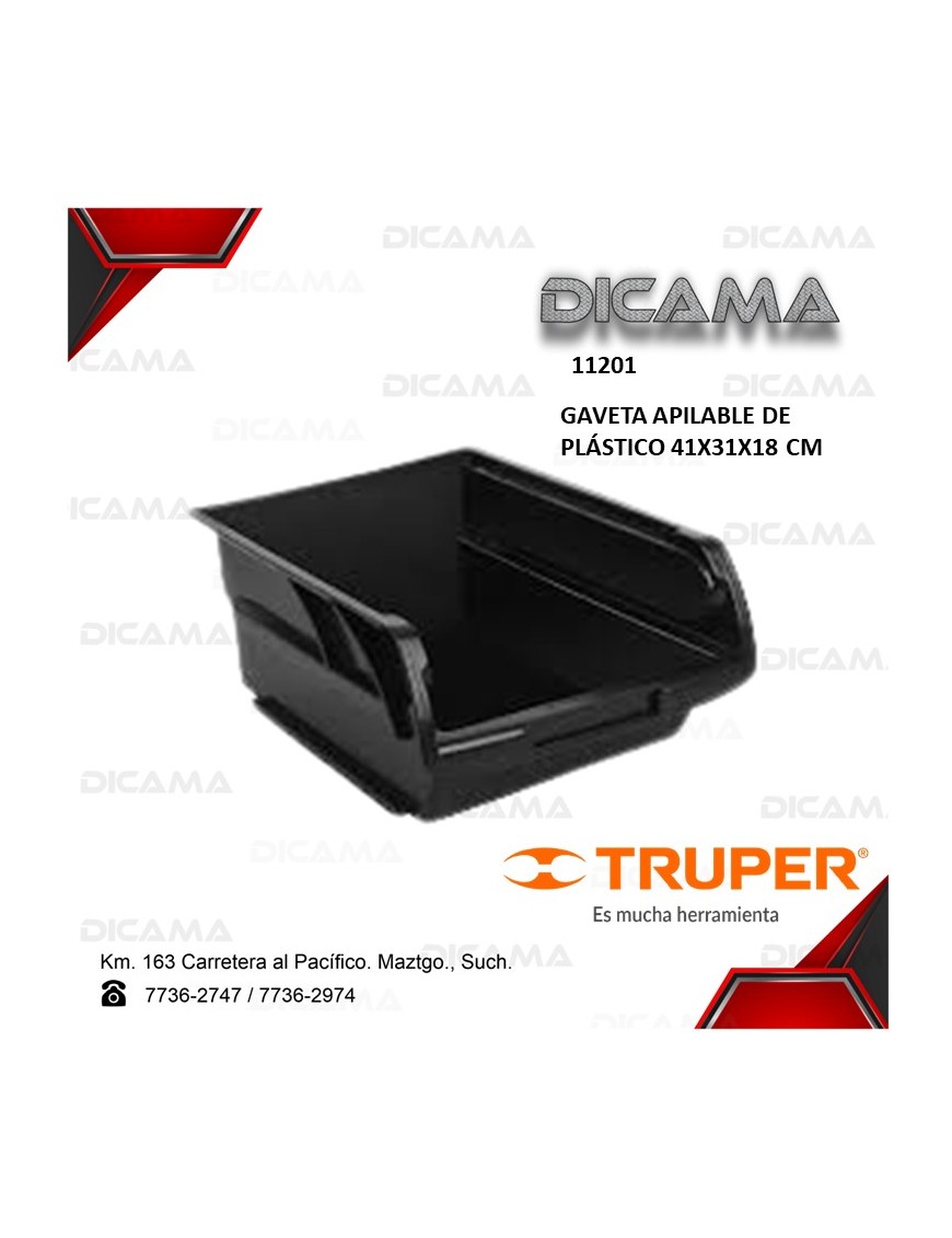 CAJA PLASTICA GRANDE APILABLE 41X31X18 CM
