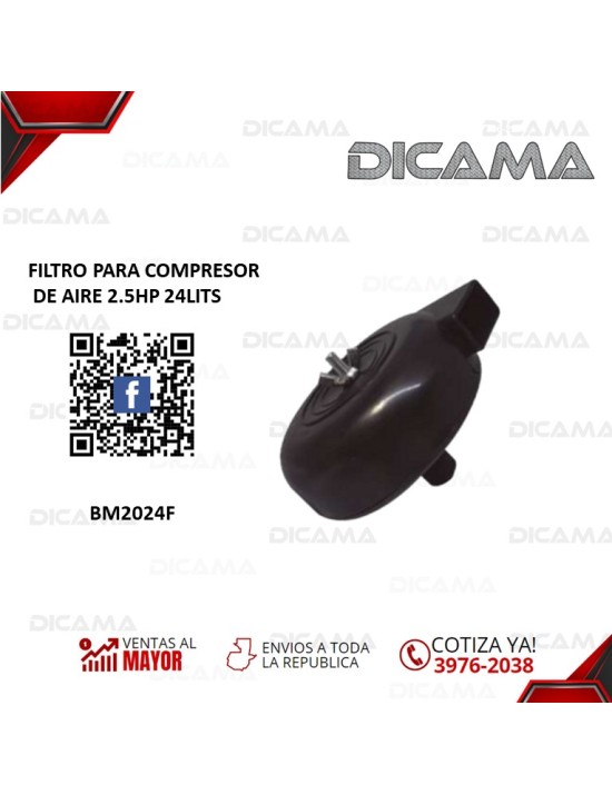 FILTRO PARA COMPRESOR DE AIRE 2.5HP 24LITS