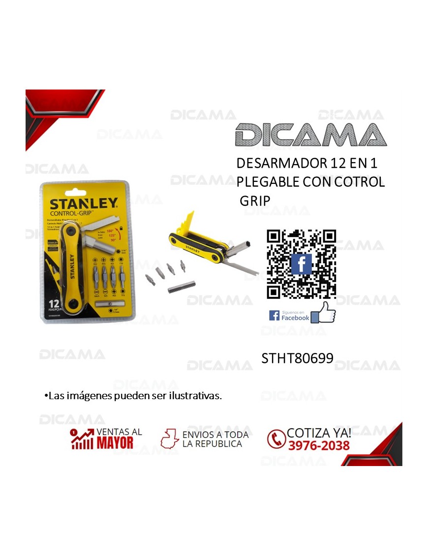 DESARMADOR JGO 12 EN 1 PLEGABLE CON COTROL GRIP