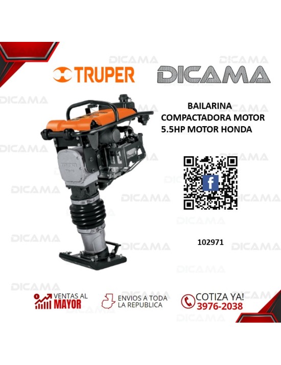 BAILARINA COMPACTADORA MOTOR 5.5HP MOTOR HONDA