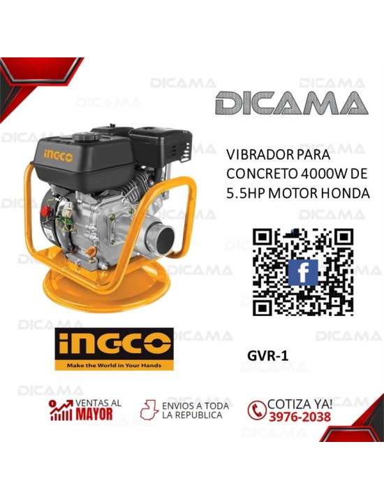 VIBRADOR PARA CONCRETO 4000W DE 5.5HP MOTOR HONDA