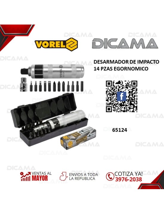 DESARMADOR DE IMPACTO 14 PZAS EGORNOMICO