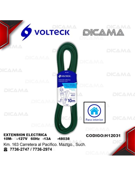 EXTENSION ELECTRICA 10 METROS VERDE