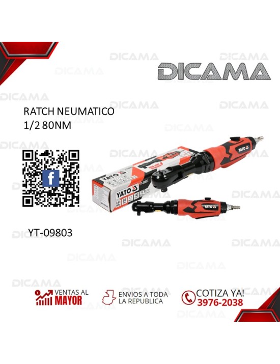 RATCHET RAIZ 1/2" NEUMATICO 80NM