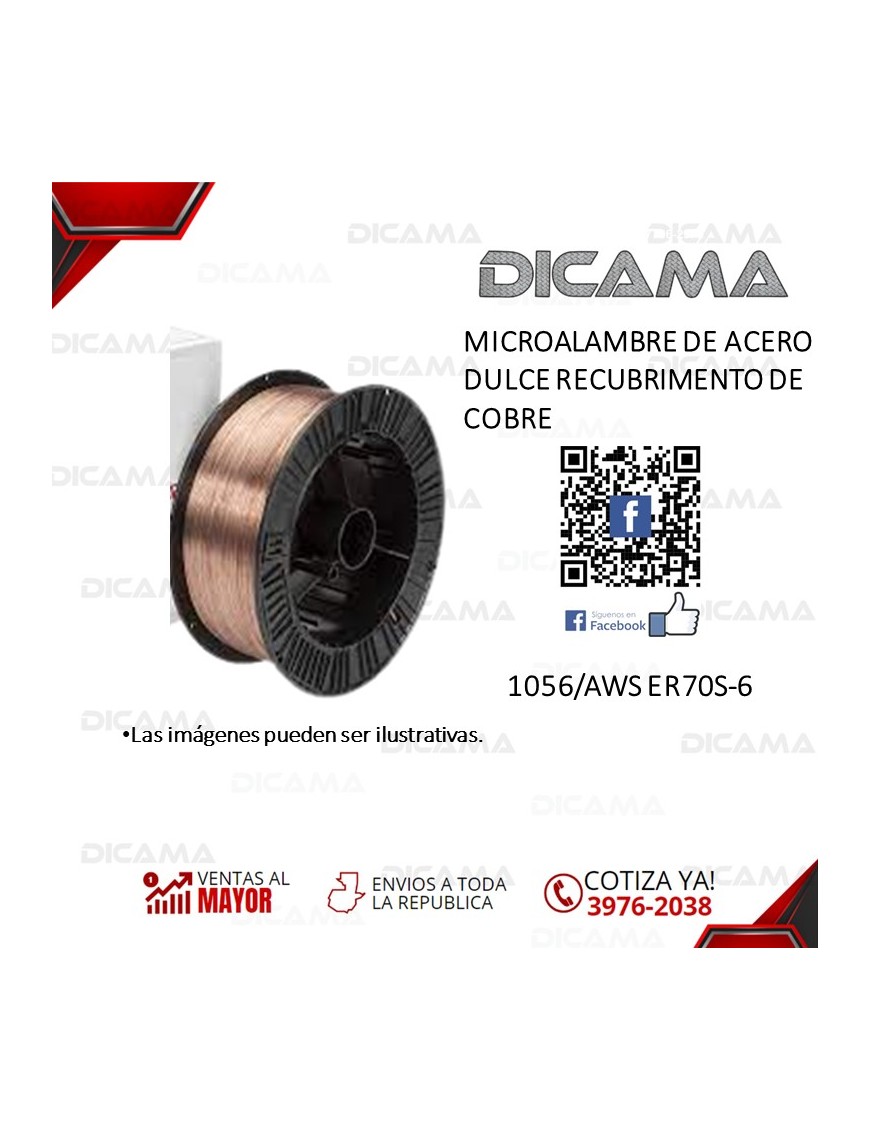 MICROALAMBRE DE ACERO DULCE RECUBRIMENTO DE COBRE