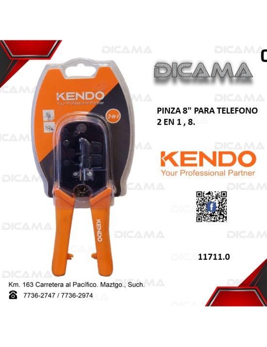 PINZA 8" PARA TELEFONO 2 EN 1,