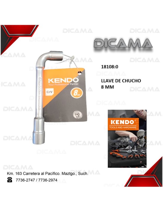 LLAVE DE CHUCHOS EN L 8 MM