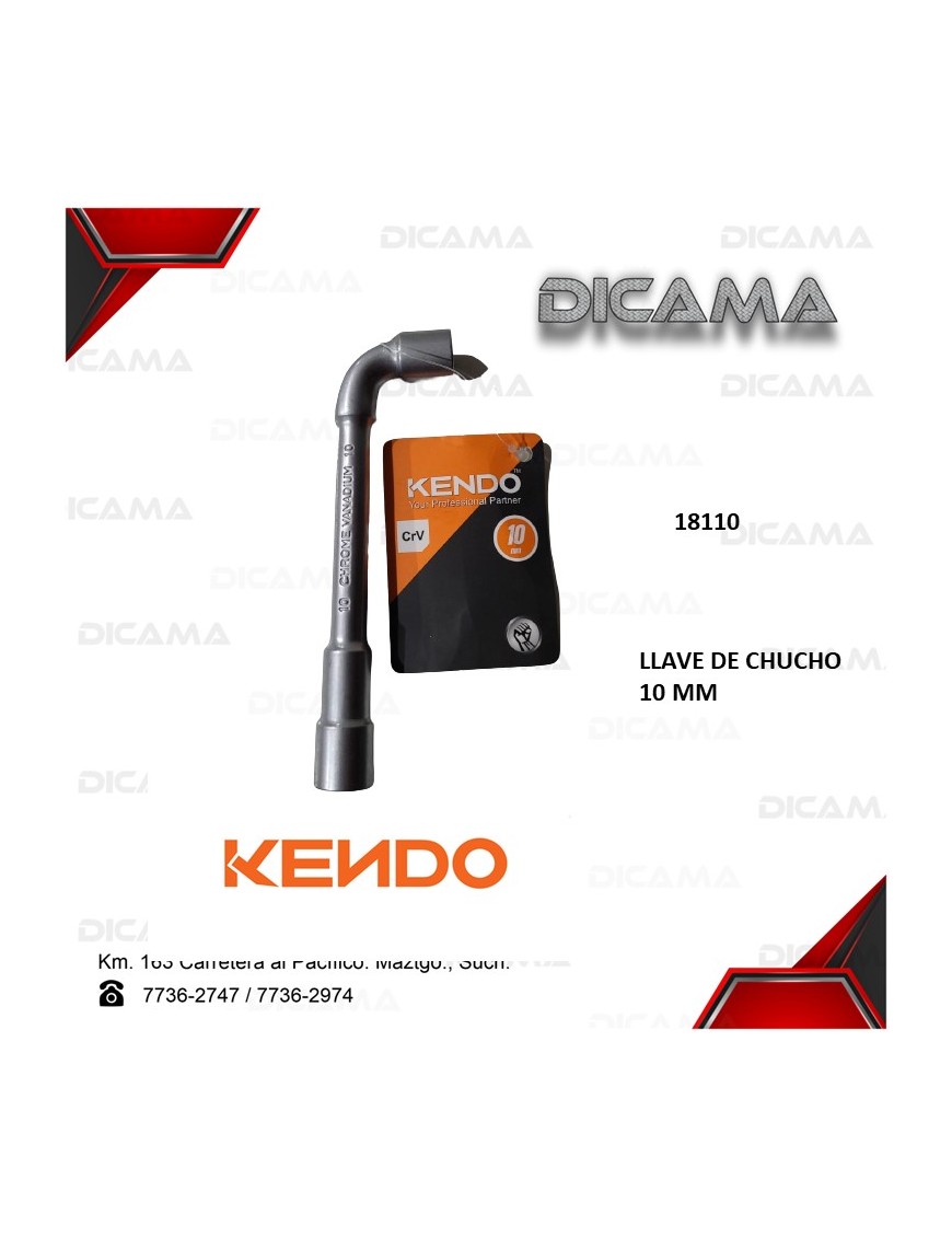 LLAVE DE CHUCHOS EN L 10 MM