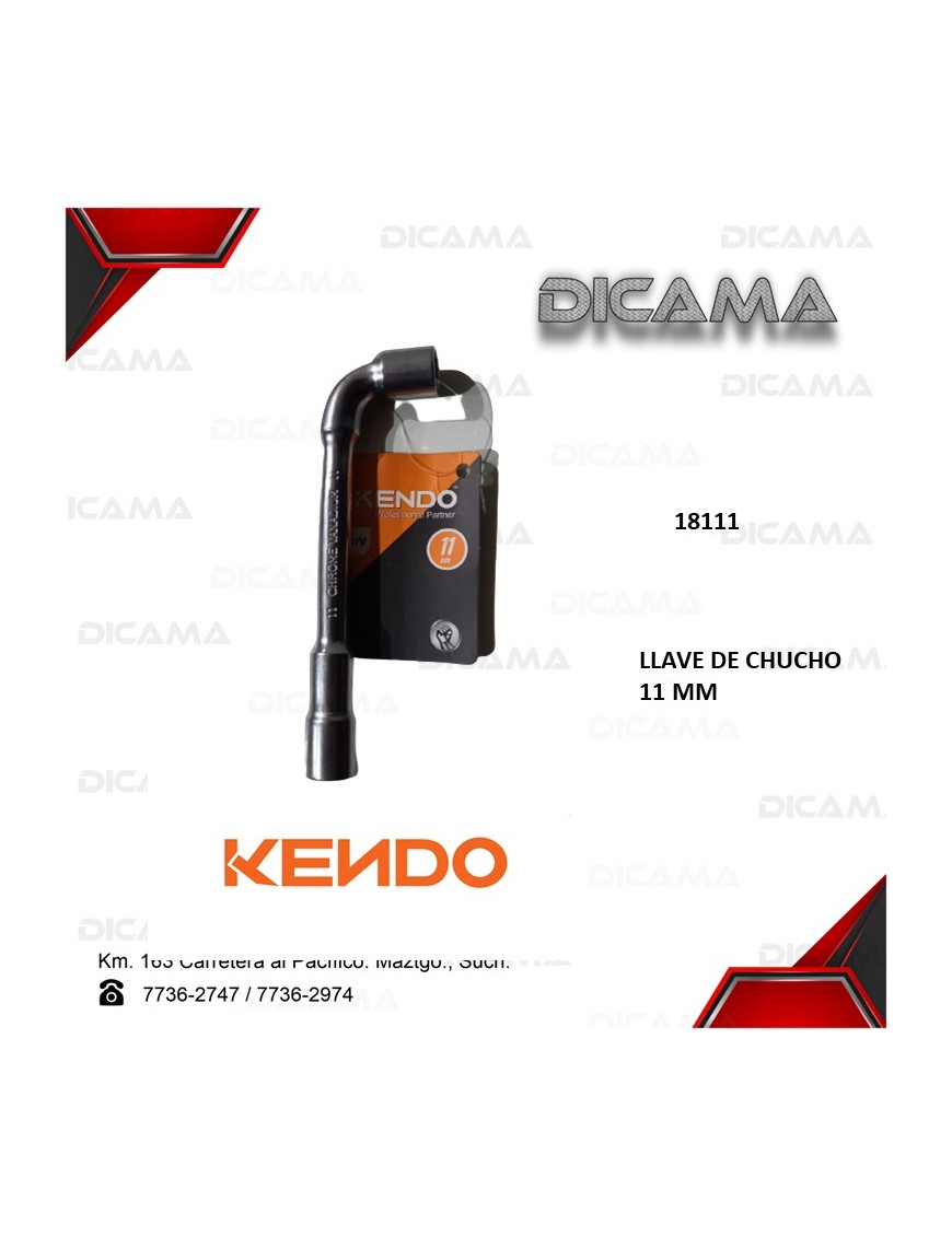 LLAVE DE CHUCHOS EN L 11 MM