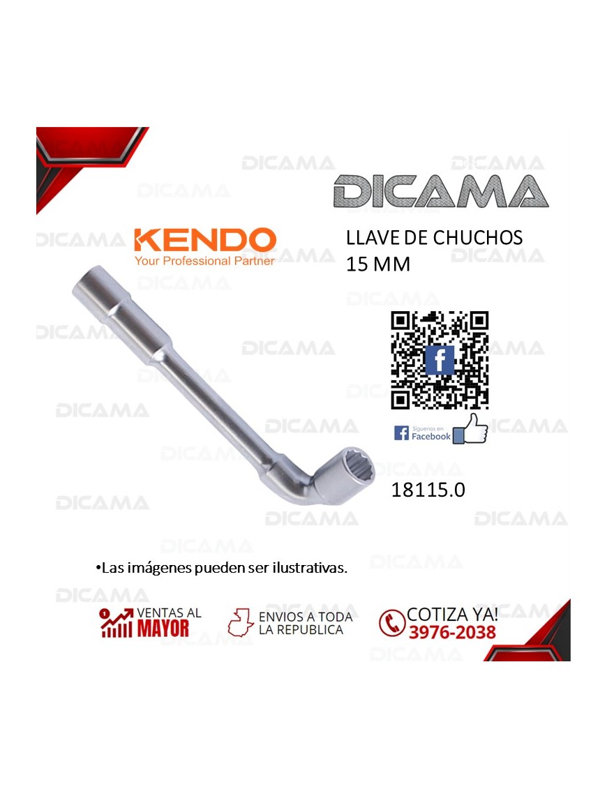 LLAVE DE CHUCHOS EN L 15 MM