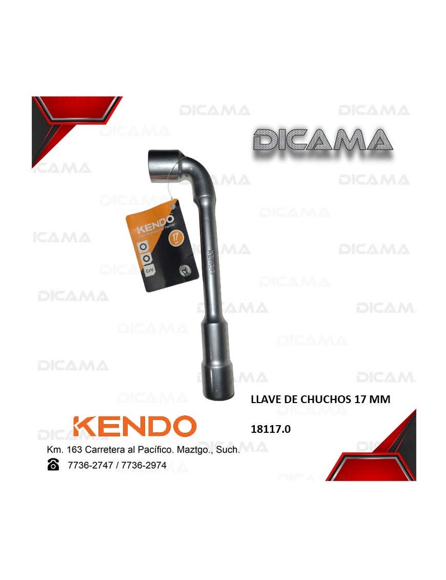 LLAVE DE CHUCHOS EN L 17 MM