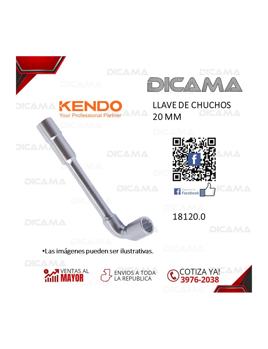 LLAVE DE CHUCHOS EN L 20 MM
