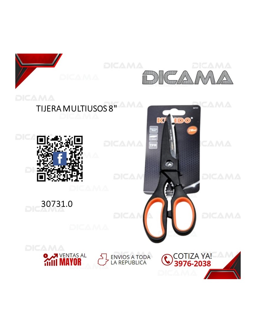 TIJERA MULTIUSOS 8"