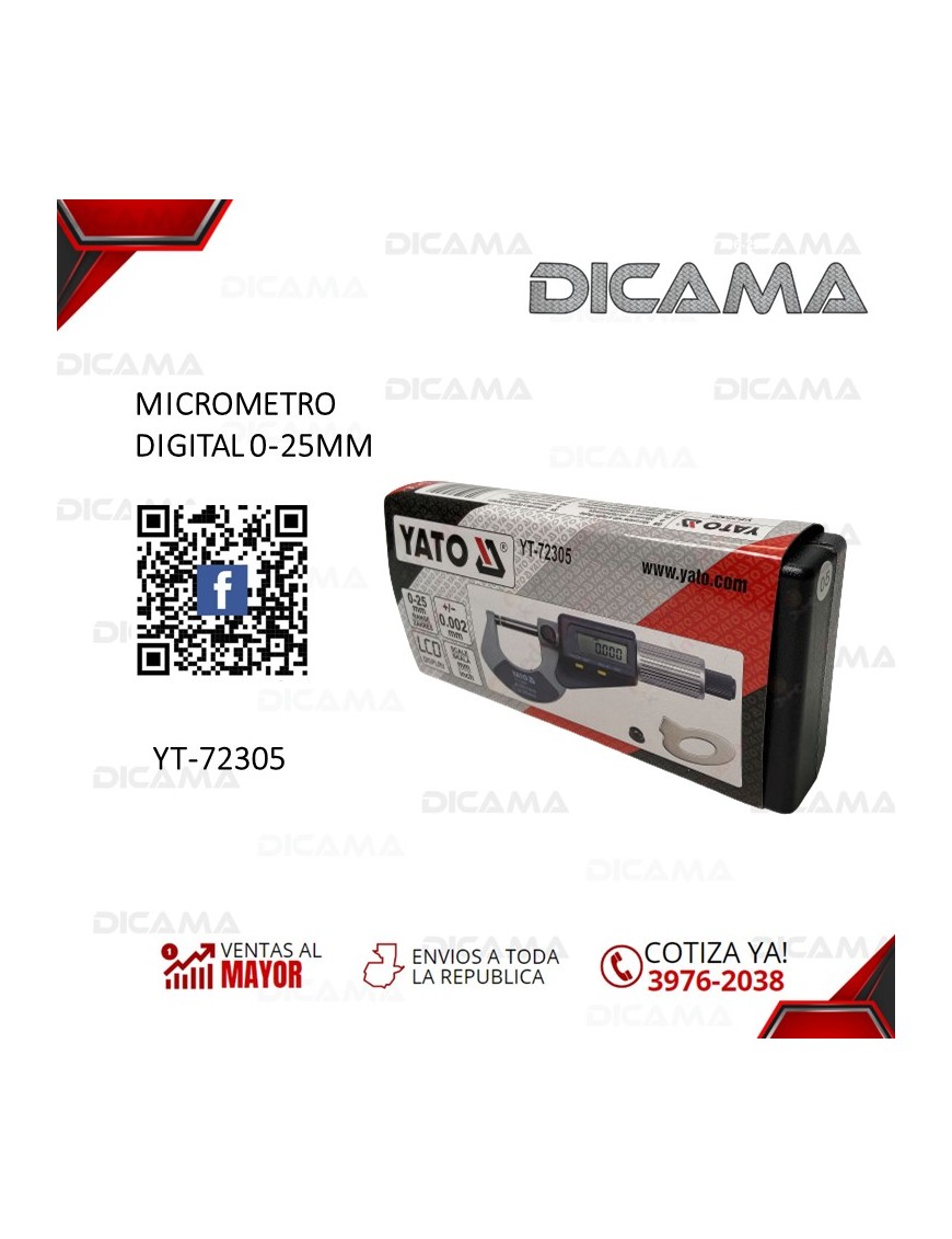 MICROMETRO DIGITAL 0-25MM