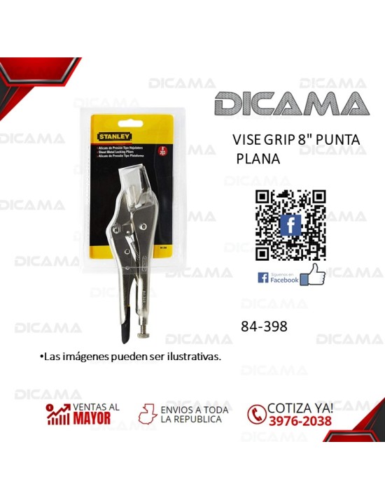VISE GRIP 8" PUNTA PLANA