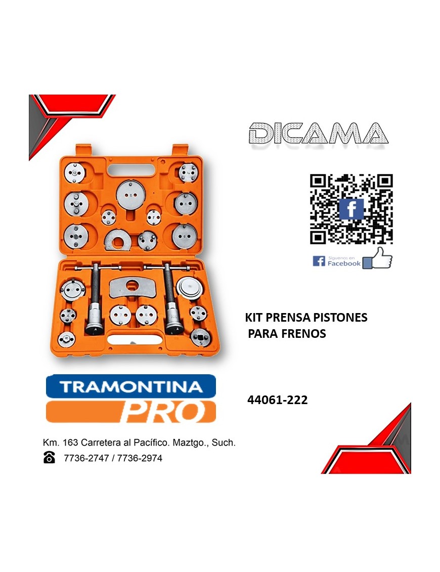 KIT PRENSA PISTONES PARA FRENOS