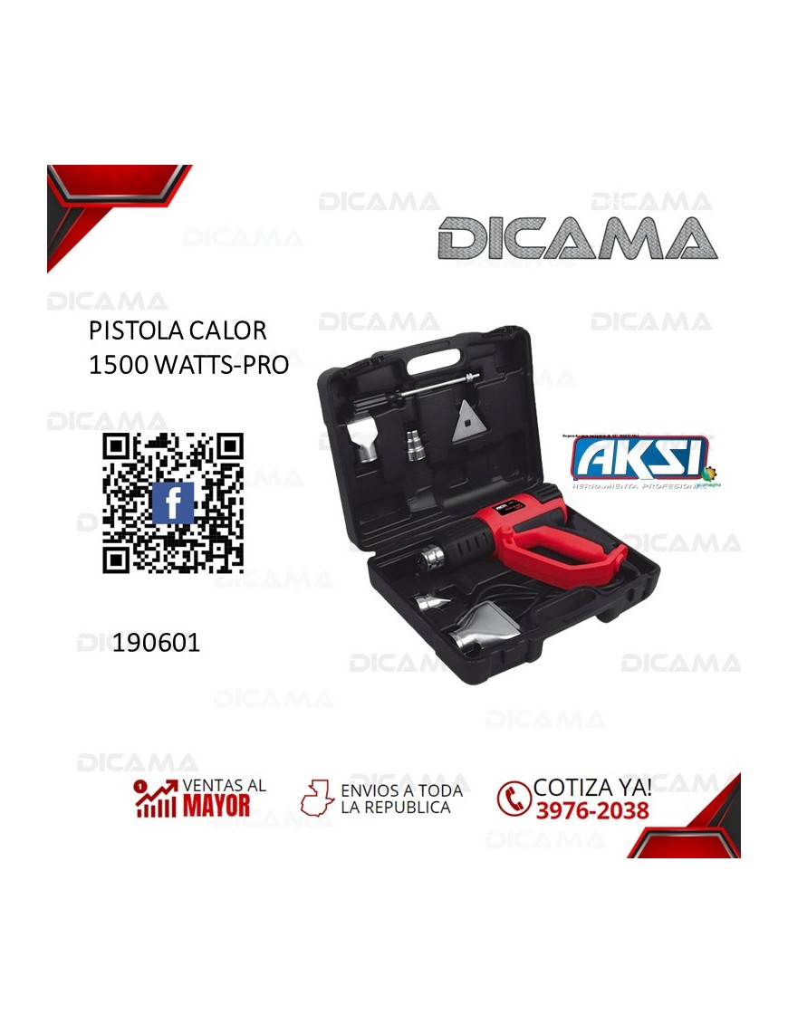 PISTOLA CALOR 1500 WATTS-PRO