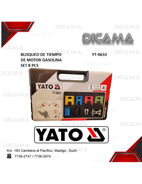 BLOQUEO DE TIEMPO DE MOTOR GASOLINA SET 8 PCS