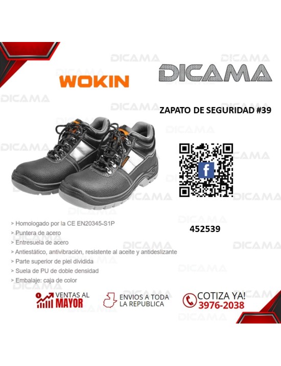 ZAPATO INDUSTRIAL NEGRO #39 WOKIN 452539