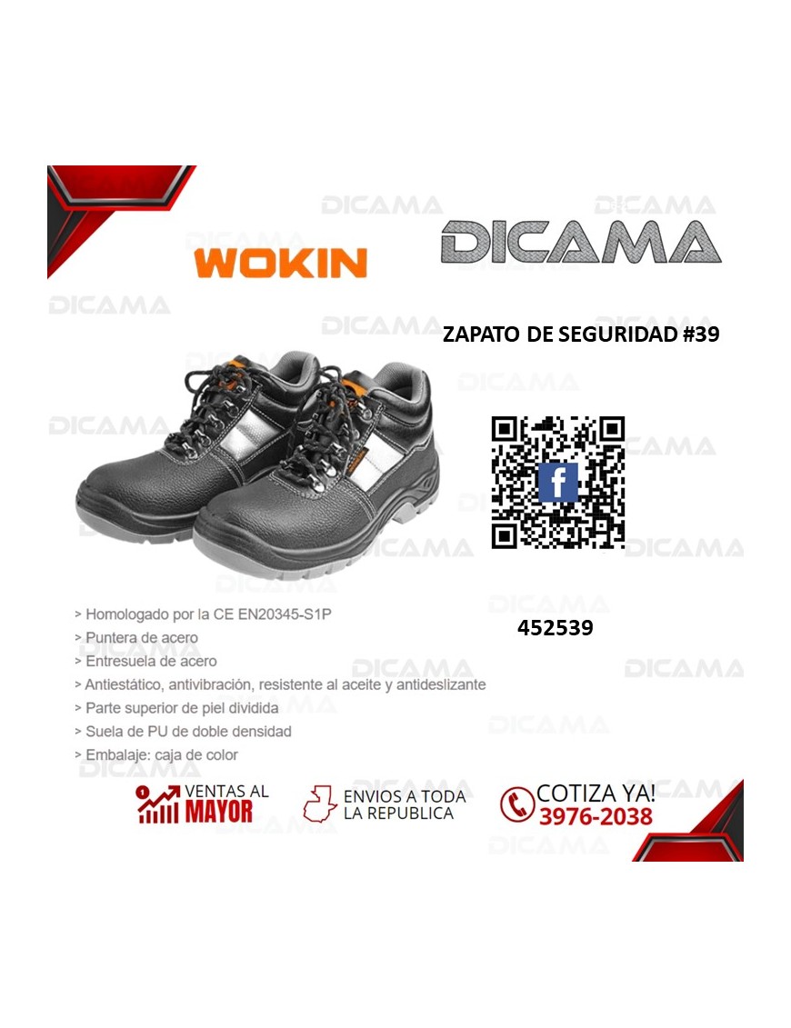 ZAPATO INDUSTRIAL NEGRO #39 WOKIN 452539