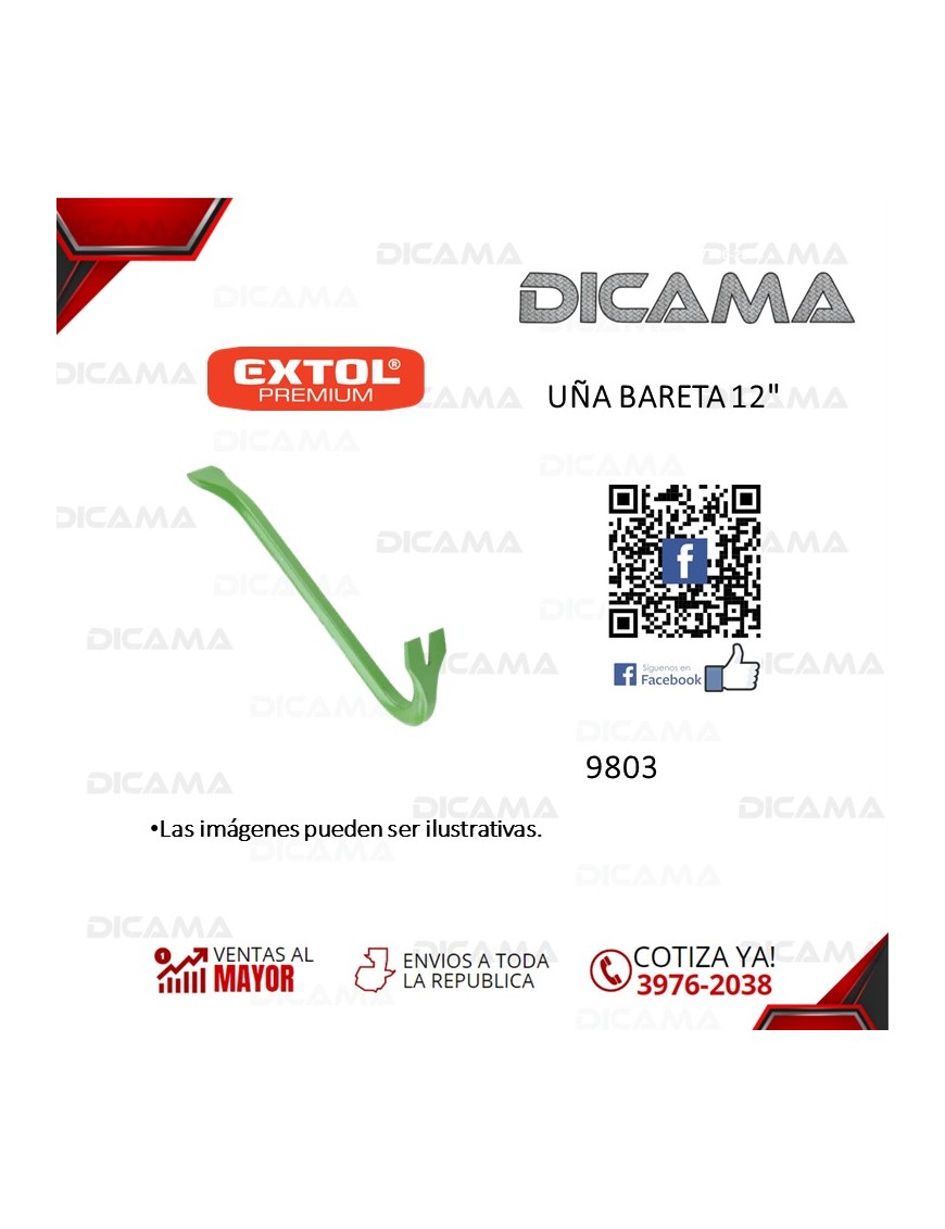 UÑA BARETA 12 EXTOL 9803