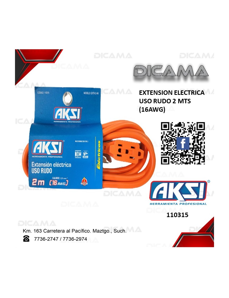 EXTESION ELECTRICA 2 METROS NARANJA USO RUDO (16)