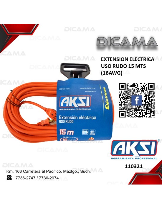 EXTESION ELECTRICA 15 METROS NARANJA USO RUDO (16)
