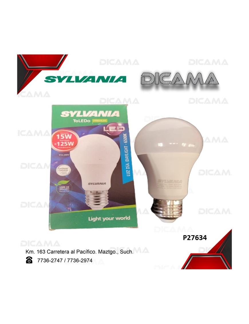 BOMBILLA LED 15W 125 WATTS 110-240V