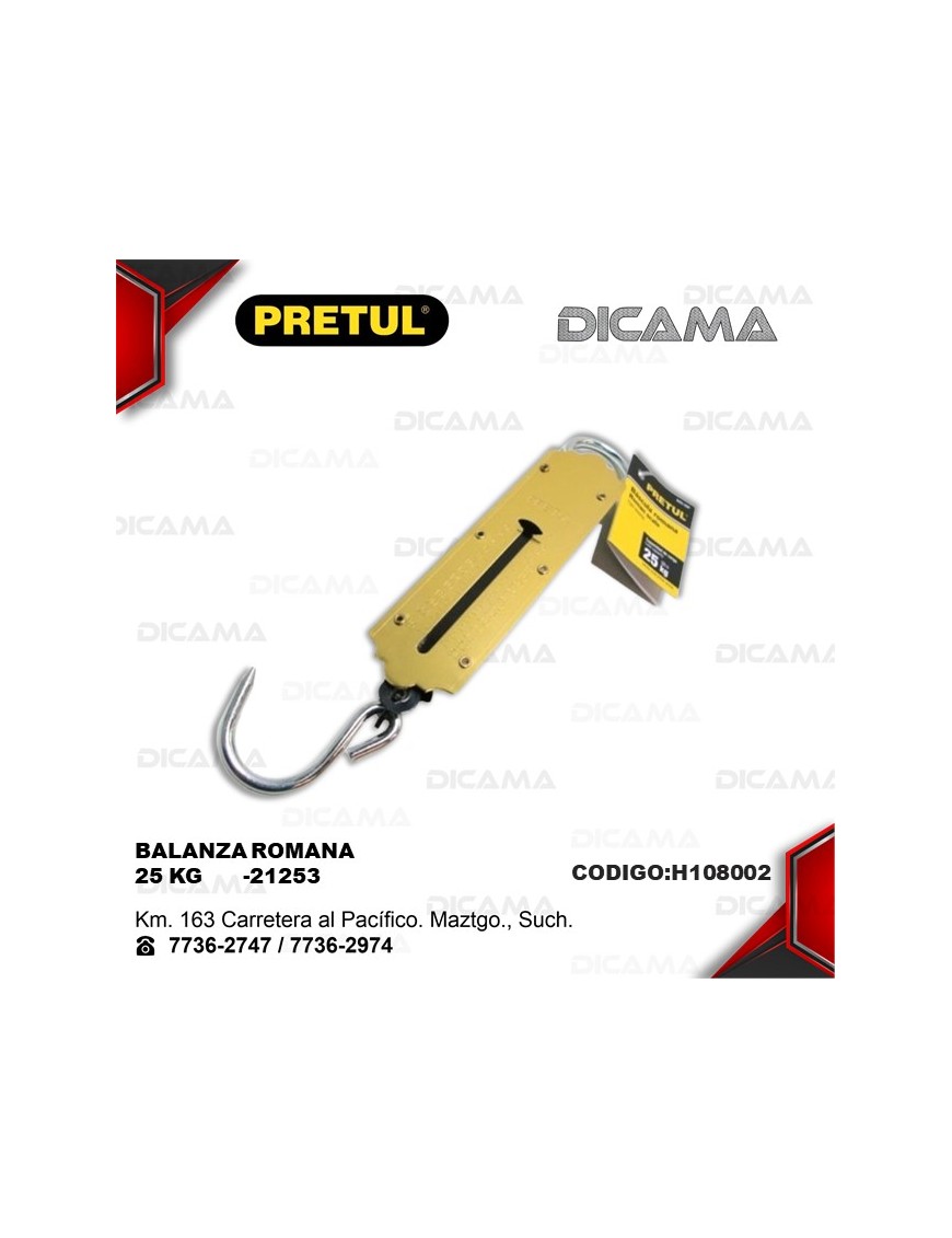 BASCULA ROMANA DE RESORTE 25 KG